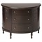Aya Updated Traditional Dark Brown Mahogany Wood Demilune Console Table|Kathy Kuo Home