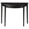 Charles French Country Black Wood Demilune Console Table|Kathy Kuo Home