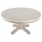 Florentine French Country Cream Marble Grey Wood Round Coffee Table|Kathy Kuo Home