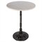 Cade French Country White Marble Black Iron Side Table|Kathy Kuo Home