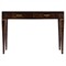 Renz Modern Classic Dark Brown Burl Console Table|Kathy Kuo Home
