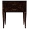 Renz Modern Classic Dark Brown Burl End Table|Kathy Kuo Home