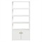 Allura Modern Classic White Wood Etagere|Kathy Kuo Home