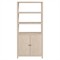 Shay Modern Classic Taupe Wood Bookcase|Kathy Kuo Home