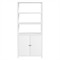 Shay Modern Classic White Wood Bookcase|Kathy Kuo Home