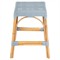 Frances Coastal Beach Blue Woven Natural Rattan Counter Stool|Kathy Kuo Home