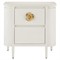 Sazana Modern Classic White Oak Demilune Nightstand|Kathy Kuo Home