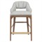 Camila Modern Classic Grey Performance Brown Oak Counter Stool|Kathy Kuo Home