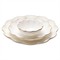 AERIN Coastal Beach White Ceramic Scalloped Nesting Serving Dish - Set of 3|Kathy Kuo Home