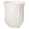 AERIN Josepha French Country White Ceramic Floral Waste Basket|Kathy Kuo Home