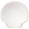 AERIN Coastal Beach White Ceramic Shell Appetizer Plate - Set of 4|Kathy Kuo Home