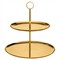 AERIN Sintra Updated Traditional Gold Brass 2 Tier Serving Stand|Kathy Kuo Home