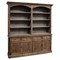 Avaline Updated Traditional Brown Reclaimed Pine Wood Double Arched Bookcase|Kathy Kuo Home