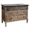 Keira French Country Blue Stone Brown Reclaimed Pine Vanity Sink - 46&quot;|Kathy Kuo Home