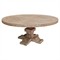 Delina Updated Traditional Bleached Elm Wood Round Dining Table - 71&quot;|Kathy Kuo Home