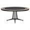 Seigfried Modern Classic Brown Oak Round Poker Game Table|Kathy Kuo Home