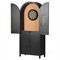 Dione Modern Classic Distressed Black Oak Darts Game Cabinet|Kathy Kuo Home