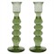 Juliska Provence French Country Basil Glass 7&quot; Candlestick Holder - Set of 2|Kathy Kuo Home