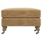 Carter Updated Traditional Brown Performance Velvet Caster Rectangular Ottoman|Kathy Kuo Home