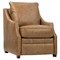 Serelis Updated Traditional Honey Brown Leather Recliner Arm Chair|Kathy Kuo Home