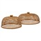 Jacen Coastal Beach Honey Woven Rattan Food Cover - Set of 2|Kathy Kuo Home