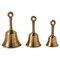 Frannie Updated Traditional Antique Brass Twisted Rope Dinner Bell - Set of 3|Kathy Kuo Home