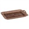 Livia Updated Traditional Brown Leather Serving Tray - Small|Kathy Kuo Home