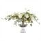 John Richard Berries &amp; Roses French Country Clear Glass Faux Floral Arrangement|Kathy Kuo Home