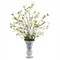John Richard French White Cherry Blossom Blue Chinoseirie Faux Floral Arrangement|Kathy Kuo Home