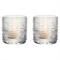 Simon Pearce Echo Lake Modern Classic Glass Tealight Candleholder - Set of 2|Kathy Kuo Home