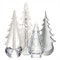 Simon Pearce Merry Bright Forest Modern Classic Glass Evergreen Trees - Set of 4|Kathy Kuo Home