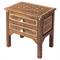 Elaine Updated Traditional Brown Wood Bone Inlay Nightstand|Kathy Kuo Home
