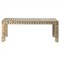 Odin Modern Classic Brown Cream Bone Inlay Bench|Kathy Kuo Home