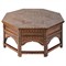 Ian Updated Traditional Brown Teak Wood Bone Inlay Coffee Table|Kathy Kuo Home