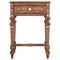 Bree Updated Traditional Brown Teak Wood Bone Inlay Side Table|Kathy Kuo Home