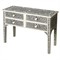 Vivianna Modern Classic Black White Bone Inlay Console Table|Kathy Kuo Home