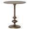 Lupe Industrial Loft Brass Aluminum Matchstick Pedestal Round Side End Table|Kathy Kuo Home