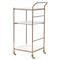 Kian Modern Classic Brass Frame 3-Tier Marble Bar Cart - Small|Kathy Kuo Home