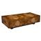 John-Richard Larron Rustic Modern Walnut Burl Slab Rectangular Block Coffee Table|Kathy Kuo Home