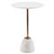 John-Richard Noma Regency Modern White Marble Brass Martini Table|Kathy Kuo Home