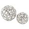 John-Richard Organic Silver Sculptural Orbs - Pair|Kathy Kuo Home