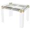 Pierre Modern Acrylic Brass Hinge Backgammon Table|Kathy Kuo Home