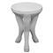 Ari Frost White Resin End Table|Kathy Kuo Home