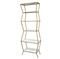 Astro White Enamel Antique Gold Etagere|Kathy Kuo Home