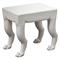 Arthur Frost White Footed Stool|Kathy Kuo Home
