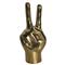 Farella Loft Antique Brass Peace Sign Hand Sculpture|Kathy Kuo Home