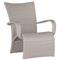 Halo Modern Coastal Oyster Wicker Outdoor Lounge Chair|Kathy Kuo Home