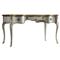 Babel French Country Grey Wood Gold Accent Writing Desk