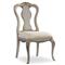 Babel French Country Grey Wood Gold Accent Dining Side Chair|Kathy Kuo Home