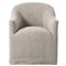 Desiree Modern French Country Beige Twill Slipcover Dining Arm Chair|Kathy Kuo Home